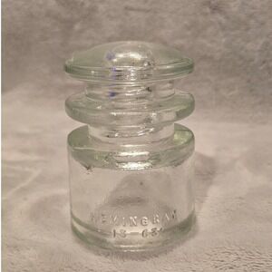HEMINGRAY 13-62 Vintage Glass Electrical Insulator Clear TS Marked‎
